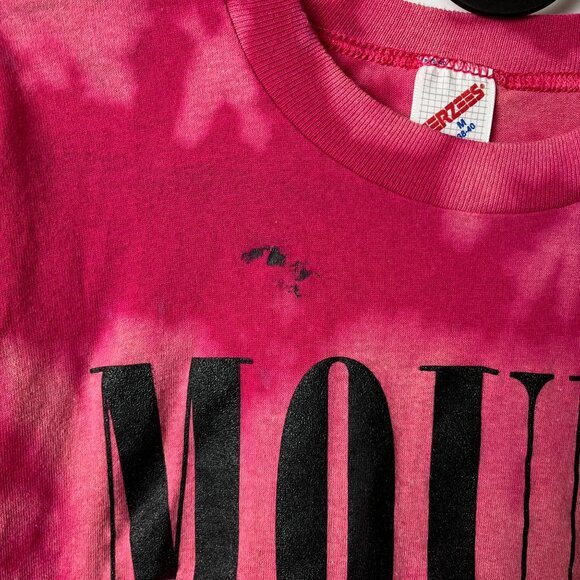 Vintage 80s Mount Rushmore T Shirt Adult Pink Gray Small S Tie Dye USA 50/50 - Picture 7 of 16